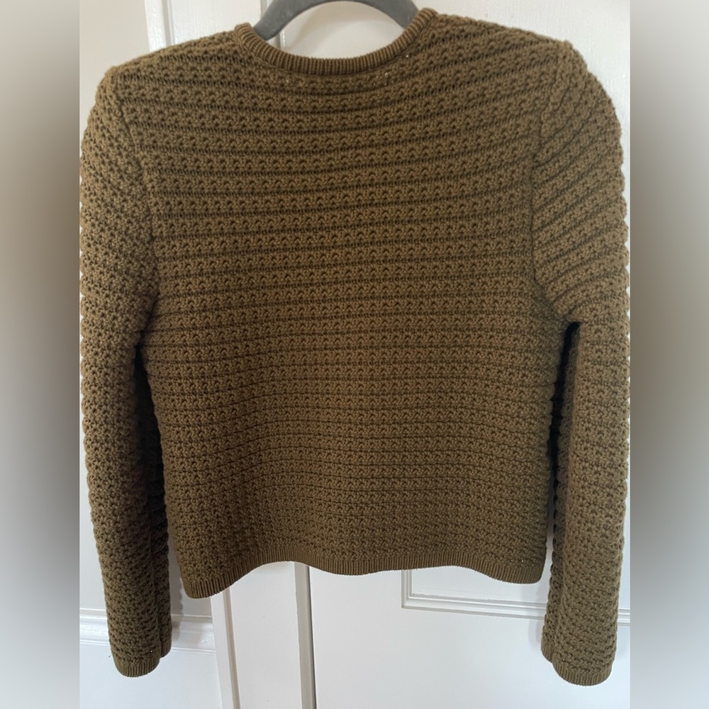ba&sh kaki Green Knit Cardigan with Buttons - Picture 6 of 8